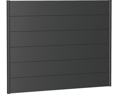 Zaunelement Aluminium Biohort 180 x 135 cm dunkelgrau-metallic Gartenzaun aus Aluminium