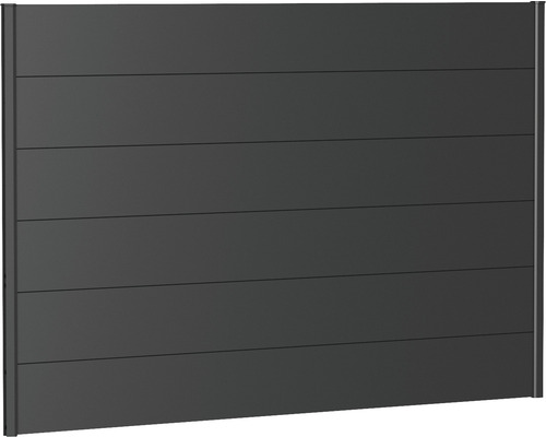 Zaunelement Aluminium Biohort 200 x 135 cm dunkelgrau-metallic Sichtschutzelement aus Aluminium
