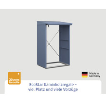 EcoStar Kaminholzregal aus Metall mit Dach