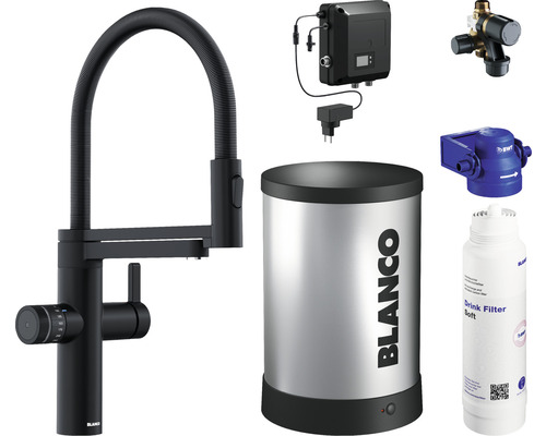 Küchenarmatur mit Wasserfiltersystem und Zubehör