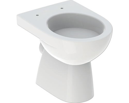 Stand-WC GEBERIT Renova Tiefspüler mit Spülrand weiß ohne WC-Sitz 500810012