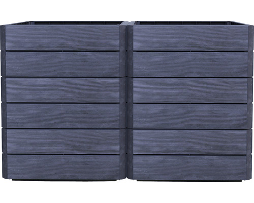 Zwei Pflanzkästen aus Holz für den Außenbereich