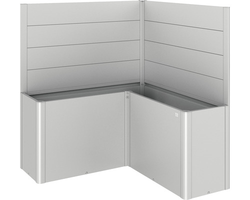 Sichtschutz biohort für Belvedere L-Form 2 Stück L150 silber-metallic