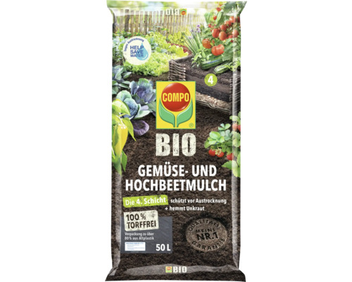 Gemüse- und Hochbeetmulch COMPO BIO torffrei 50 L