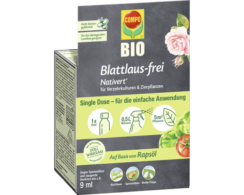 Blattlausfrei COMPO BIO Nativert® 9 ml Single Dose Konzentrat für Verzehrkulturen und Zierpflanzen