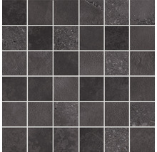 Mosaikfliese mit quadratischen, strukturierten Elementen