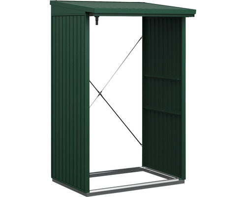 Kaminholzunterstand Hörmann EcoStar Trend-V Typ 1 122,7 x 102,5 x 198,0 cm moosgrün