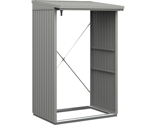 Kaminholzunterstand Hörmann EcoStar Trend-V Typ 1 122,7 x 102,5 x 198,0 cm grau-aluminium