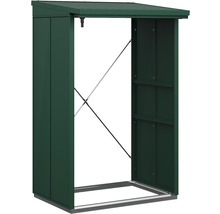 Offener Geräteschrank aus Metall mit Regalen