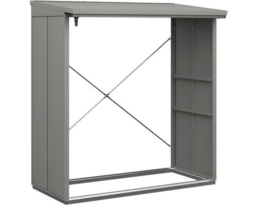 Kaminholzunterstand Hörmann EcoStar Elegant-V Typ 2 181,4 x 102,5 x 198,0 cm grau-aluminium