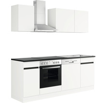 Optifit Küchenzeile mit Geräten Luca932 210 cm Frontfarbe weiß matt Korpusfarbe weiß zerlegt-thumb-5