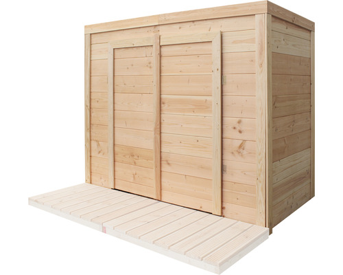 Holzgartenhaus mit Doppeltür und Holzfußboden