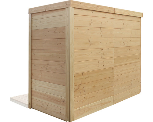 Holzgartenhaus mit horizontaler Holzverkleidung