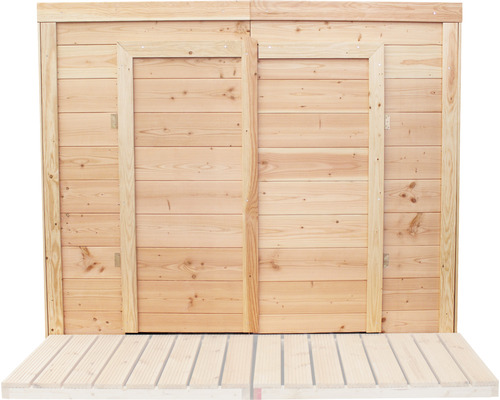 Holzschrank mit Schiebetüren