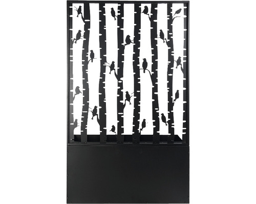 Dekorativer Sichtschutz mit Vogel- und Baumdesign für den Außenbereich