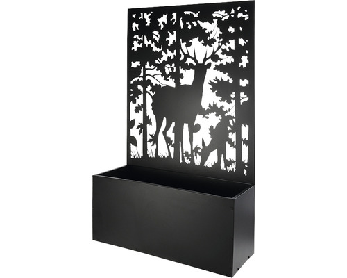 Blumenkasten mit Hirsch-Motiv