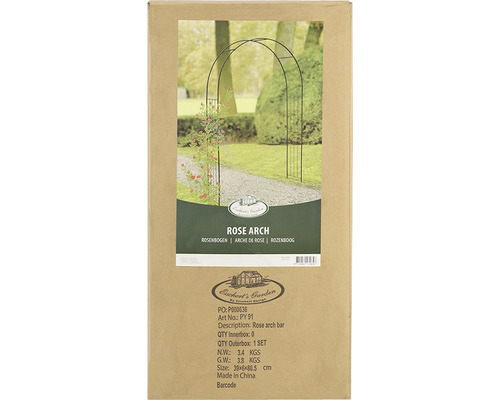 Verpackung einer Rosenbogen Gartenhilfe
