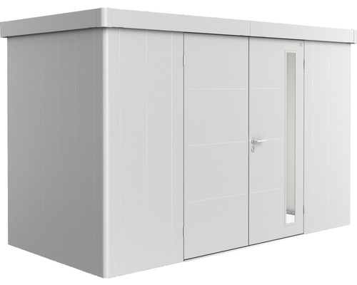 Gerätehaus Biohort Neo 1D Doppeltür 348 x 180 cm silber-metallic Gerätehaus mit Doppeltür und Seitenfenster