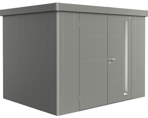 Gerätehaus Biohort Neo 2C Doppeltür 292 x 236 cm quarzgrau-metallic Metall Gerätehaus mit Doppeltür und Fenster