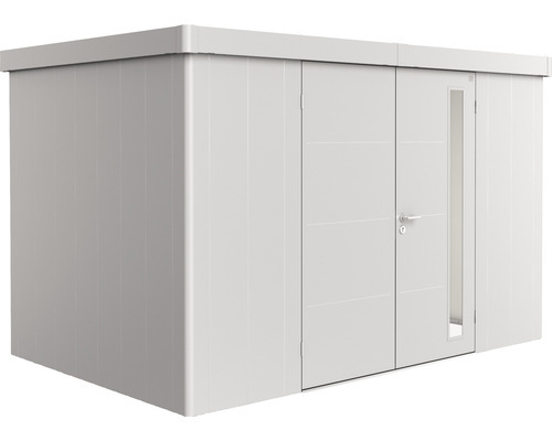 Gerätehaus Biohort Neo 2D Doppeltür 348 x 236 cm silber-metallic Geräumiges Gartenhaus mit Tür und Fenster