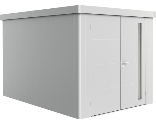 Gerätehaus Biohort Neo 4B Doppeltür 236 x 348 cm silber-metallic Metall Gerätehaus mit Doppeltür und Seitenfenster