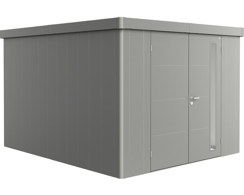 Gerätehaus Biohort Neo 4C Doppeltür 292 x 348 cm quarzgrau-metallic Metall Gerätehaus mit Doppeltür und Seitenfenster