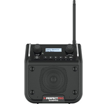 Baustellenradio PerfectPro DABPRO, DAB+ und UKW-Empfang, AUX-Eingang, MP3, Bluetooth, Stoßfest, IP54, DPR2