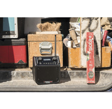 Baustellenradio PerfectPro DABPRO, DAB+ und UKW-Empfang, AUX-Eingang, MP3, Bluetooth, Stoßfest, IP54, DPR2