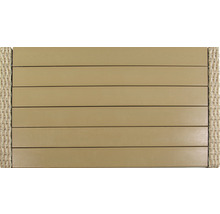 Gartentischplatte aus Holz und Rattan