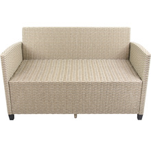 Gartenbank aus Polyrattan für zwei Personen