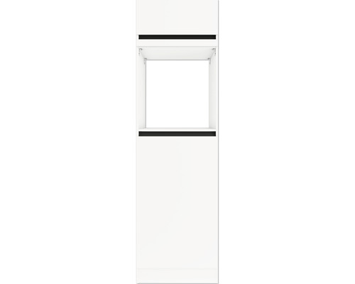 Weißer Hochschrank mit offenem Regal