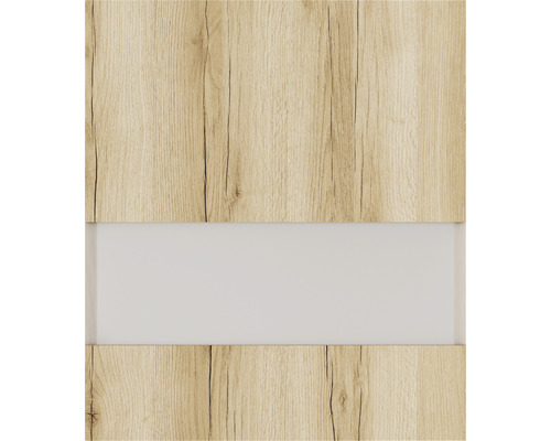 Optifit Hängeschrank mit Glastür Kaya290 BxTxH 50 x 34,6 x 57,6 cm wildeiche strukturiert matt zerlegt Anschlag reversibel KLKA OGH556-0+ Schranktür mit Holzdekor und Glaseinsatz