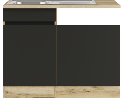 Küchenunterschrank mit Spüle und zwei Türen