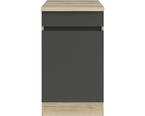 Optifit Unterschrank mit Schublade und Drehtür Noah420 BxTxH 50 x 60 x 88 cm anthrazit matt zerlegt Anschlag reversibel KLNO U506-0+ Optifit Unterschrank mit Schublade und Drehtür Noah420 BxTxH 50 x 60 x 88 cm anthrazit matt zerlegt Anschlag reversibel KLNO U506-0+