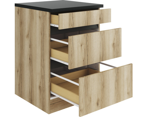 Optifit Auszugunterschrank Kaya290 BxTxH 60x60x88 cm wildeiche strukturiert matt zerlegt