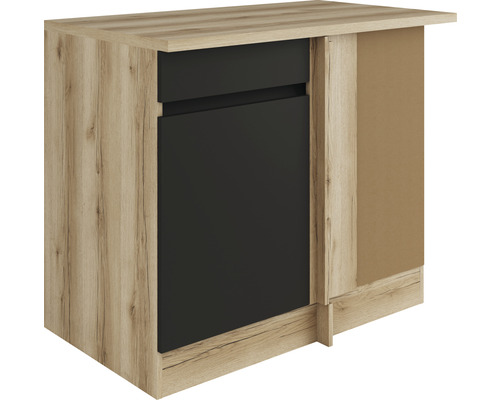 Küchenunterschrank mit Schublade und Tür in Holzoptik