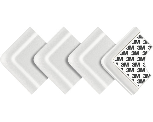 Vier Eckenschützer aus Kunststoff mit 3M Klebeflächen