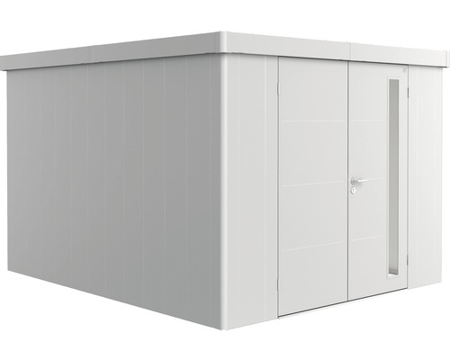 Gerätehaus Biohort Neo 4C Doppeltür 291,5 x 347,5 cm silber-metallic Gartenhaus mit Doppeltür und Seitenfenster