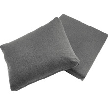 Graues Kissen und Kissenbezug aus Stoff