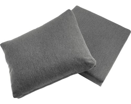 Graues Kissen und Kissenbezug aus Stoff