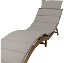 Gartenliege Sonnenliege mit Tisch 184 x 54 x 65 mm Holz holz inkl. Kissen