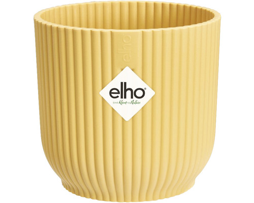 Pflanztopf mit gerippter Oberfläche und Elho Logo