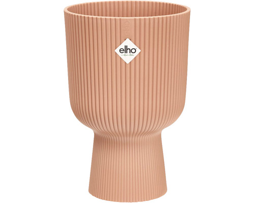 Blumentopf mit gerippter Oberfläche und Elho Logo