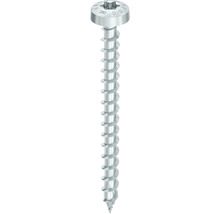 Silberfarbene Holzschraube mit Senkkopf und Torx-Antrieb