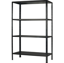 Steck-Grundregal Schulte schwarz 190x100x40 cm 4 Böden Tragkraft 260 kg