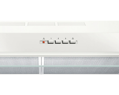 Dunstabzugshaube mit Bedienfeld und Filter