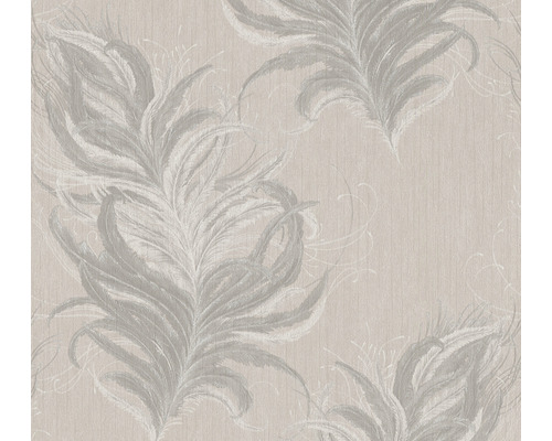 Vliestapete 38009-2 Mata Hari Federn beige grau-0