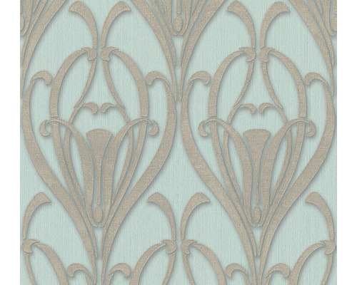 Vliestapete 38091-2 Mata Hari Barockornament grün Tapete mit floralem Muster