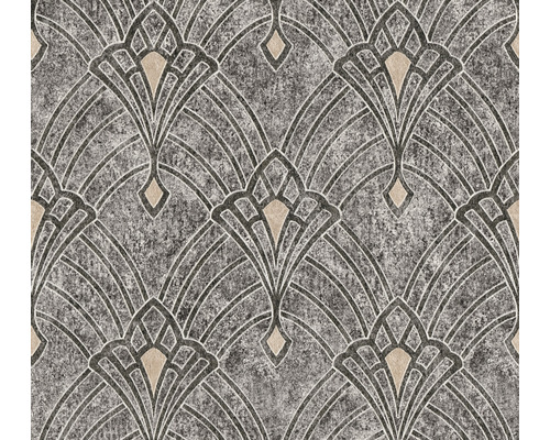 Vliestapete 38094-4 Mata Hari Art-Deco schwarz Tapete mit grafischem Art-déco-Muster