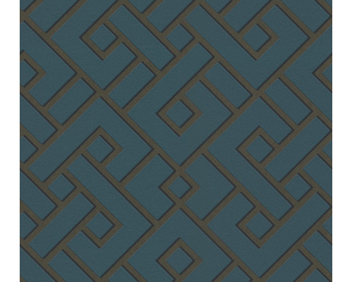 Vliestapete 37984-3 Michalsky 4 - Change is good Geometrisch grün Blaues geometrisches Muster auf Tapete